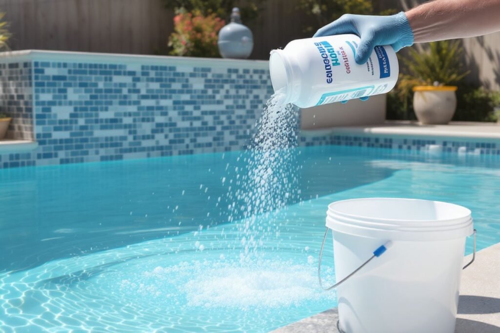 mettre du chlore choc dans une piscine au sel