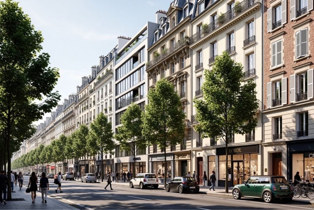 Immeubles dans une rue