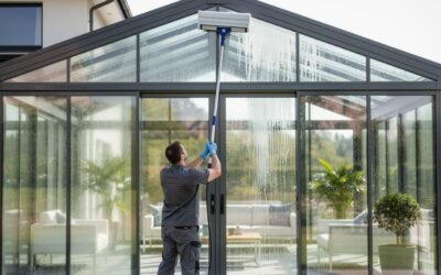 Nettoyer les vitres de véranda en hauteur : méthodes et équipement adapté