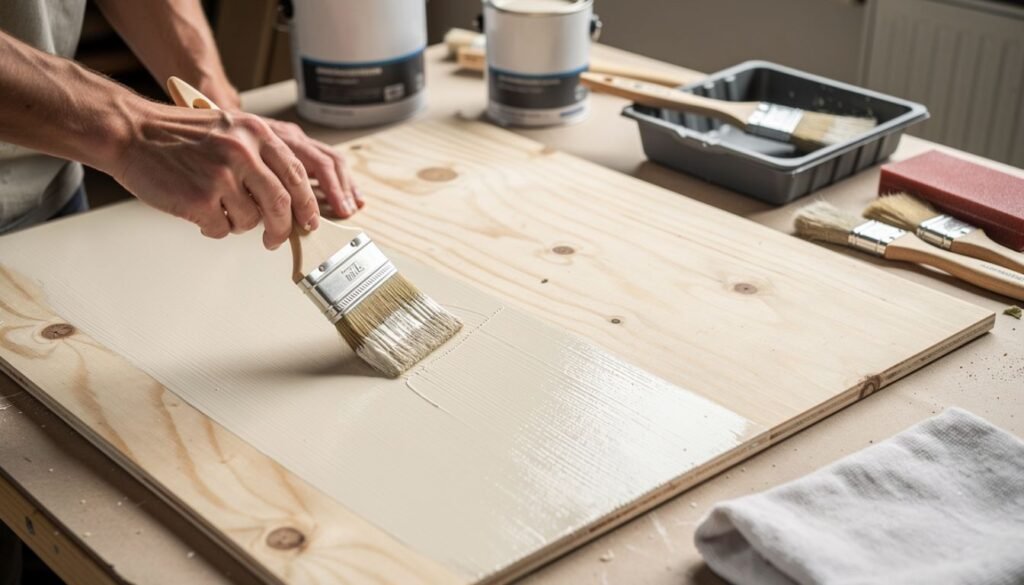 peinture sur contreplaqué