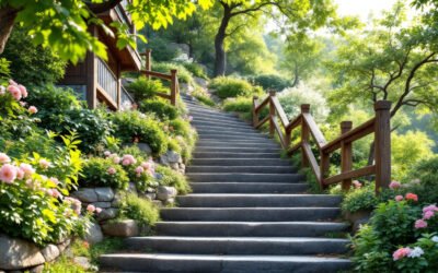Comment aménager un escalier de jardin sur une pente raide