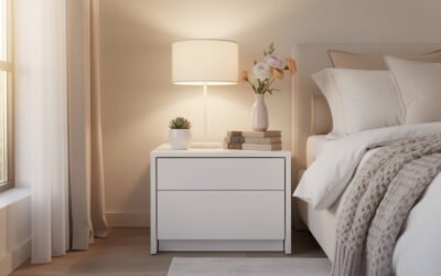 Table de chevet blanche et déco : idées pour une chambre stylée