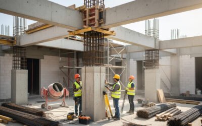 Poteaux et poutres en béton armé : rôle et mise en œuvre