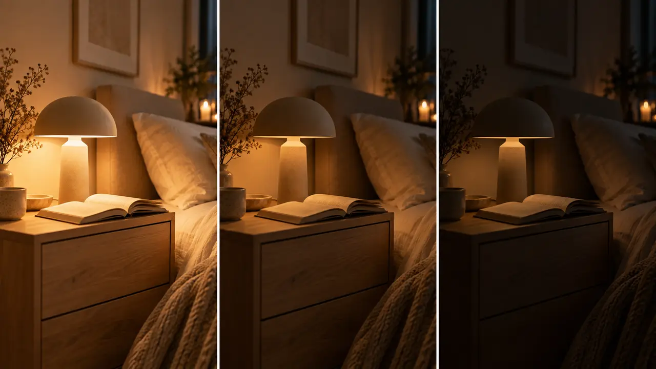 Lampe tactile &agrave; trois intensit&eacute;s : lecture, d&eacute;tente et veilleuse