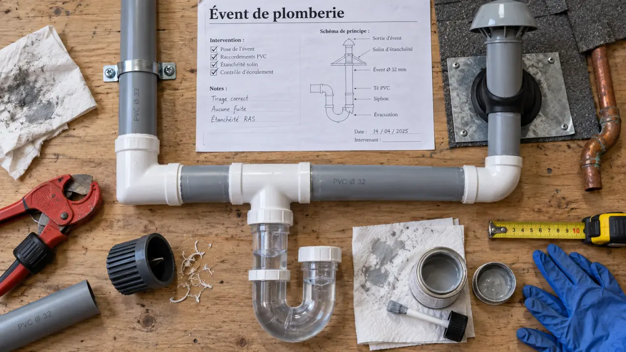Comment installer un event de plomberie : évacuation via siphon et évent