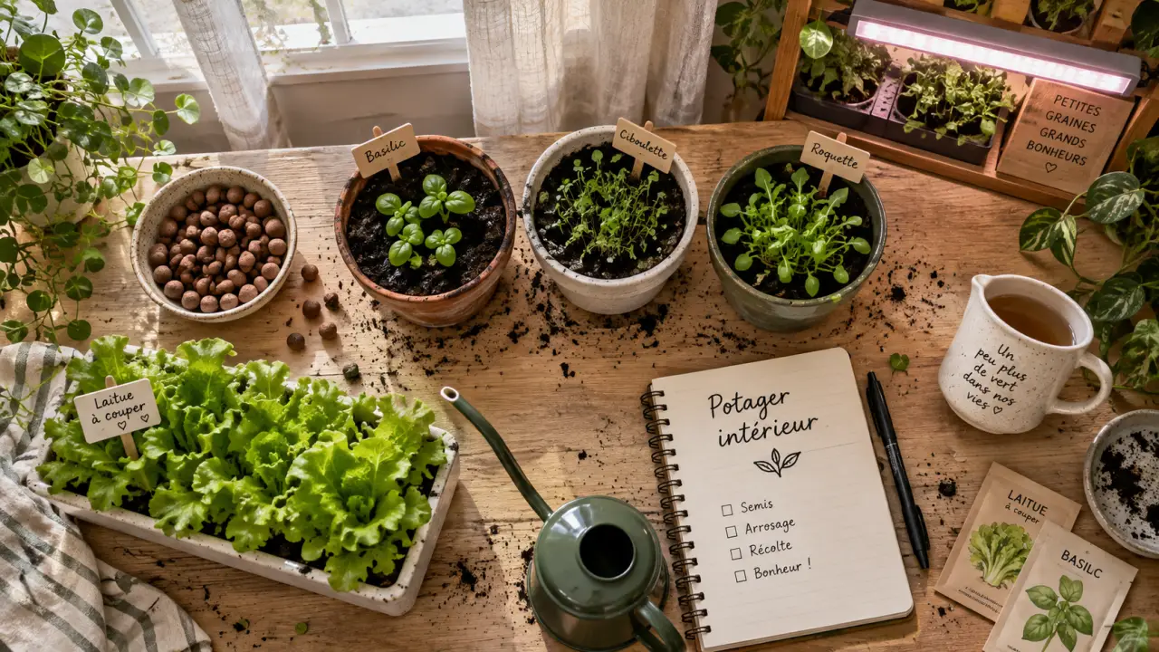 Potager en appartement : récolter des aromates sans balcon ni jardin