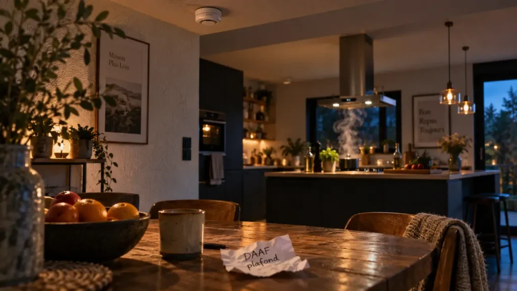 Ou installer un détecteur de fumée en cuisine ouverte : éloigner le DAAF des plaques